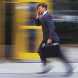 Man Running to Work