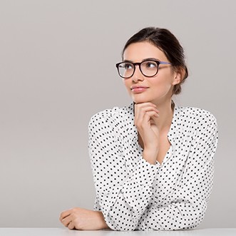 Young woman thinking