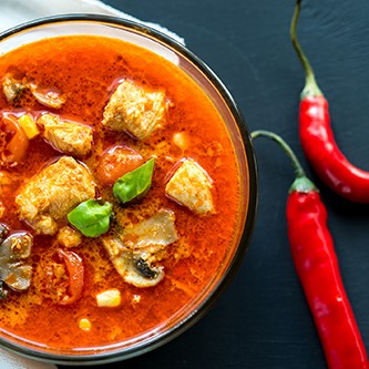 Thai red chicken curry